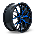 RTX Wheels - Valkyrie - Gloss Black Machined Blue - 18" x 8", 40 Offset, 5x114.3 (Bolt pattern), 73.1mm HUB