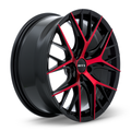 RTX Wheels - Valkyrie - Gloss Black Machined Red - 18" x 8", 40 Offset, 5x114.3 (Bolt pattern), 73.1mm HUB