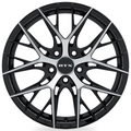 RTX Wheels - Valkyrie - Black - Black Machined - 17" x 7.5", 40 Offset, 5x114.3 (Bolt Pattern), 73.1mm HUB