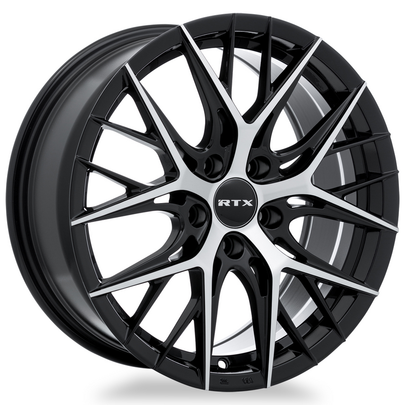 RTX Wheels - Valkyrie - Black - Black Machined - 17" x 7.5", 38 Offset, 5x112 (Bolt Pattern), 66.6mm HUB