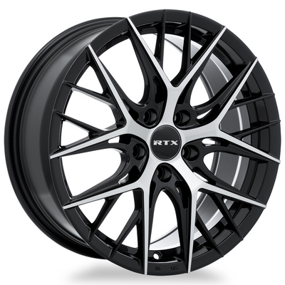 RTX Wheels - Valkyrie - Black - Black Machined - 18" x 8", 38 Offset, 5x112 (Bolt Pattern), 66.6mm HUB