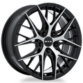 RTX Wheels - Valkyrie - Black - Black Machined - 17" x 7.5", 40 Offset, 5x114.3 (Bolt Pattern), 73.1mm HUB
