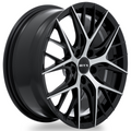 RTX Wheels - Valkyrie - Black - Gloss Black Machined - 20" x 8.5", 38 Offset, 5x114.3 (Bolt Pattern), 73.1mm HUB