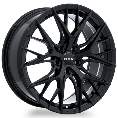 RTX Wheels - Valkyrie - Black - Gloss Black - 18" x 8", 38 Offset, 5x112 (Bolt Pattern), 73.1mm HUB
