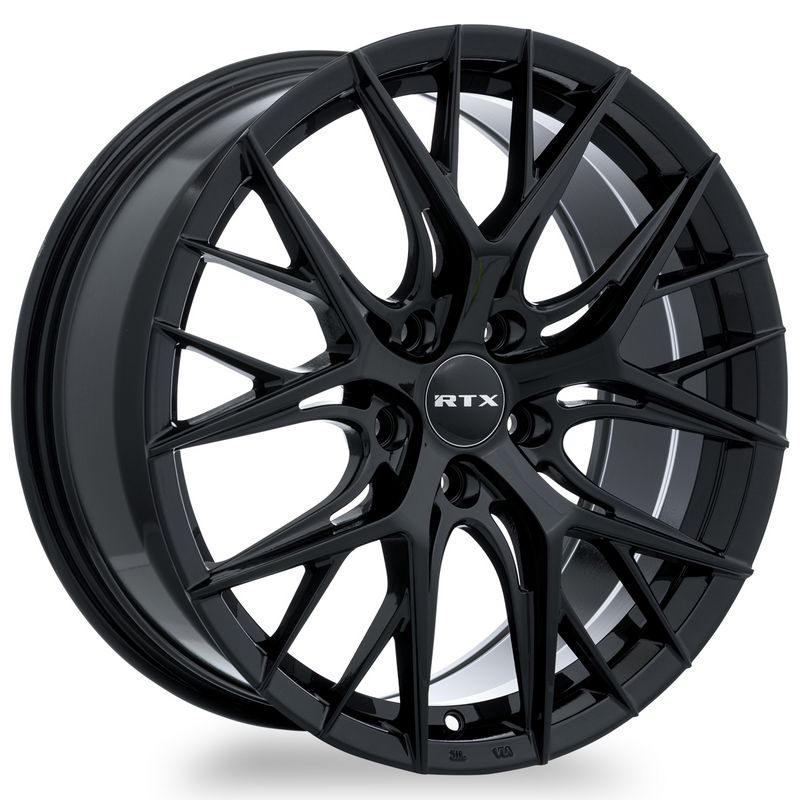 RTX Wheels - Valkyrie - Black - Gloss Black - 18" x 8", 38 Offset, 5x112 (Bolt Pattern), 73.1mm HUB