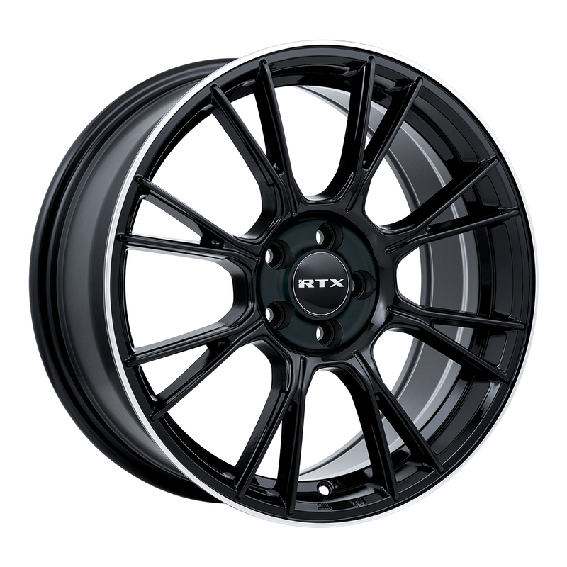 RTX Wheels - Vapor - Black - Black Machined - 17" x 7.5", 40 Offset, 5x114.3 (Bolt Pattern), 73.1mm HUB