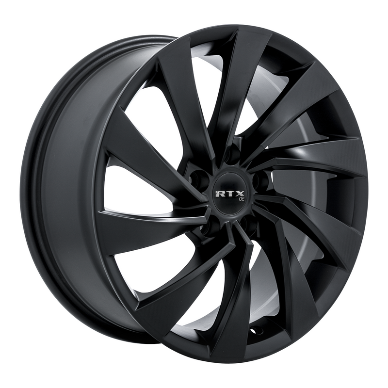 RTX Wheels - Varel - Black - Satin Black - 18" x 8", 38 Offset, 5x112 (Bolt Pattern), 57.1mm HUB
