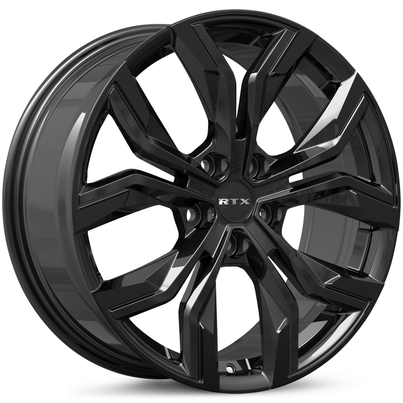 RTX Wheels - Venom - Black - Gloss Black - 20" x 8", 42 Offset, 5x114.3 (Bolt pattern), 67.10mm HUB