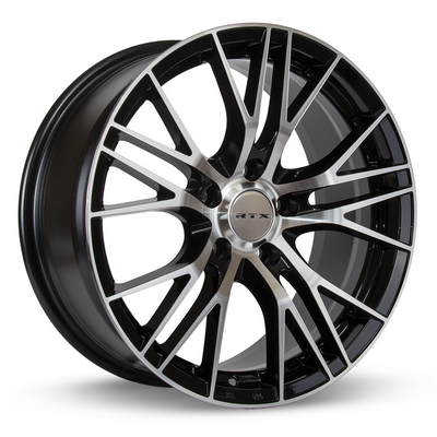 RTX Wheels - Vertex - Black - Black Machined - 18" x 8", 35 Offset, 5x120 (Bolt Pattern), 72.6mm HUB