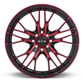 RTX Wheels - Vertex - Black - Black Machined Red - 17" x 7.5", 40 Offset, 5x114.3 (Bolt Pattern), 73.1mm HUB