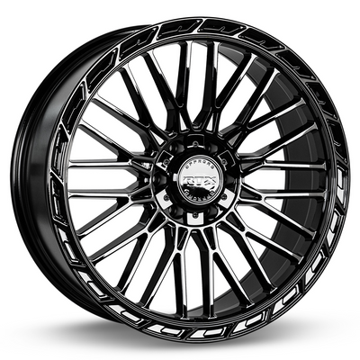 RTX Wheels - Vice - Black - Gloss Black - 20" x 9", 18 Offset, 6x135/139.7 (Bolt pattern), 106.10mm HUB
