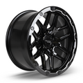 RTX Wheels - Volcano - Black - Gloss Black Milled Edge - 18" x 9.5", -10 Offset, 6x139.7 (Bolt Pattern), 106.1mm HUB