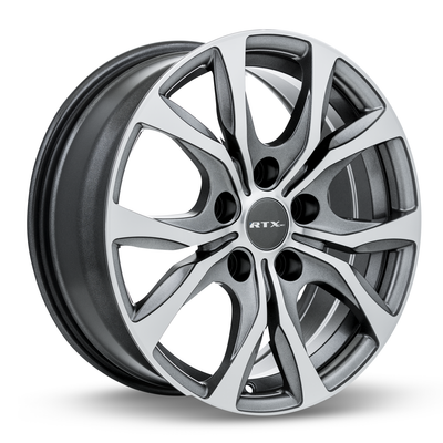 RTX Wheels - Windsor - Gunmetal - Gunmetal Machined - 18" x 7.5", 35 Offset, 5x127 (Bolt Pattern), 71.5mm HUB