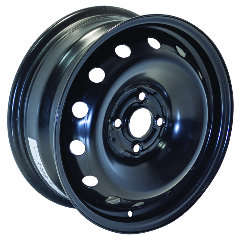 RTX Wheels - Steel Wheel - Black - 15" x 6", 45 Offset, 4x100 (Bolt pattern), 56.10mm HUB