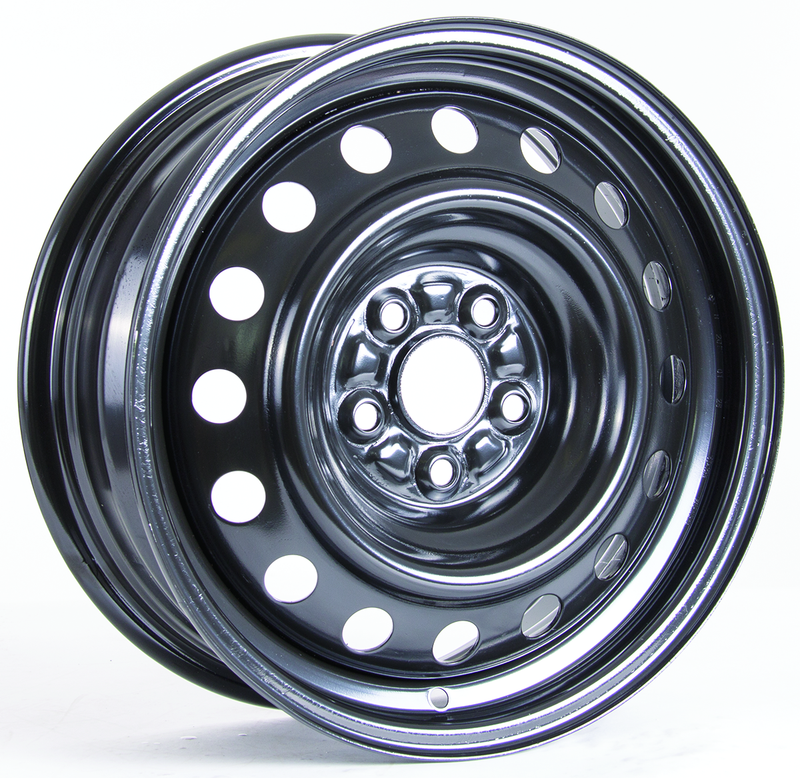RTX Wheels - Steel Wheel - Black - Black - 15" x 6", 40 Offset, 5x100 (Bolt Pattern), 54.1mm HUB