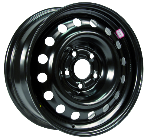 RTX Wheels - Steel Wheel - Black - Black - 16" x 6.5", 40 Offset, 5x114.3 (Bolt Pattern), 66.1mm HUB