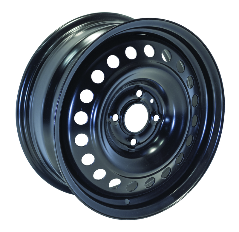 RTX Wheels - Steel Wheel - Black - Black - 16" x 6.5", 47 Offset, 4x108 (Bolt Pattern), 63.4mm HUB