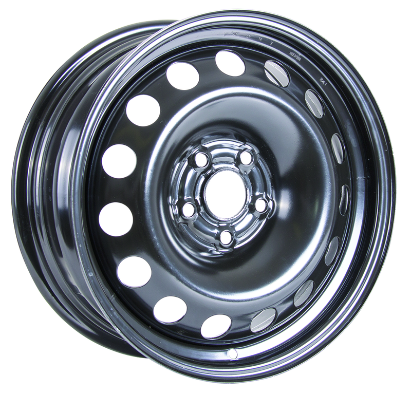 RTX Wheels - Steel Wheel - Black - Black - 16" x 6.5", 39 Offset, 5x105 (Bolt Pattern), 56.6mm HUB