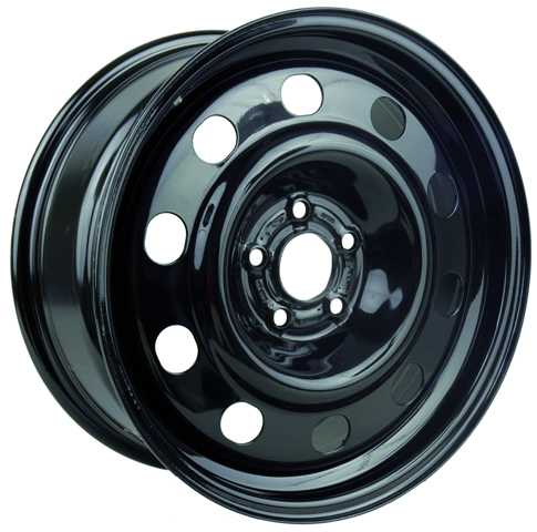 RTX Wheels - Steel Wheel - Black - Black - 17" x 7", 40 Offset, 5x108 (Bolt Pattern), 63.4mm HUB