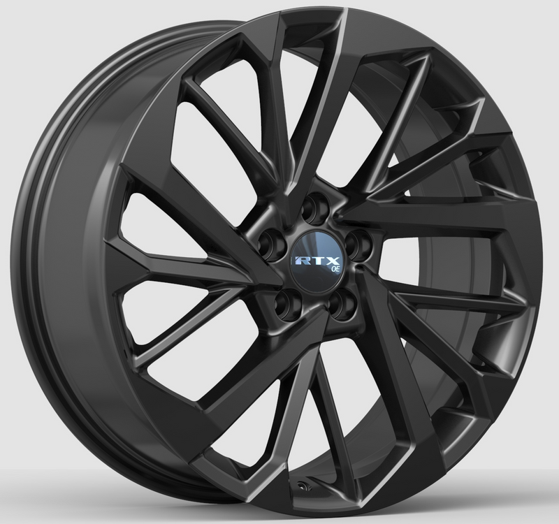RTX Wheels - MM01 - Black - Gloss Black - 18" x 7.5", 35 Offset, 5x114.3 (Bolt pattern), 66.10mm HUB