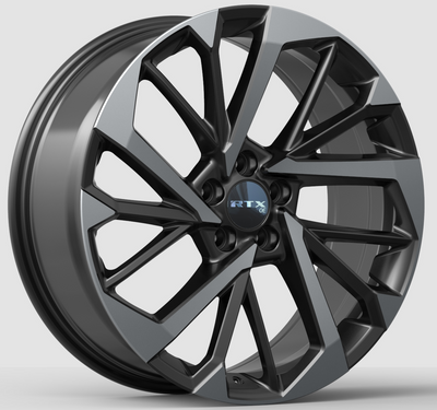 RTX Wheels - MM01 - Black - Gloss Black Machined - 18" x 7.5", 35 Offset, 5x114.3 (Bolt pattern), 66.10mm HUB