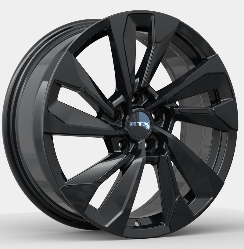 RTX Wheels - MZ03 - Black - Gloss Black - 20" x 8", 45 Offset, 5x114.3 (Bolt pattern), 67.10mm HUB