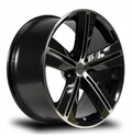 RTX Wheels - SMS - Black - Black Machined - 18" x 7.5", 20 Offset, 5x115 (Bolt Pattern), 71.5mm HUB