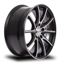 RTX Wheels - Snare - Black - Black Machined - 14" x 6", 38 Offset, 4x100 (Bolt Pattern), 73.1mm HUB