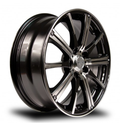 RTX Wheels - Spark - Black - Black Machined - 14" x 5.5", 38 Offset, 4x100 (Bolt Pattern), 73.1mm HUB