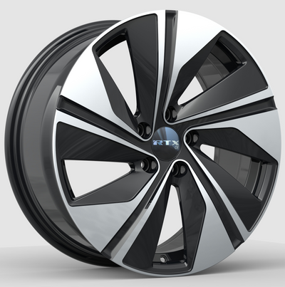 RTX Wheels - VW03 - Black - Gloss Black Machined - 18" x 7.5", 45 Offset, 5x112 (Bolt pattern), 57.10mm HUB