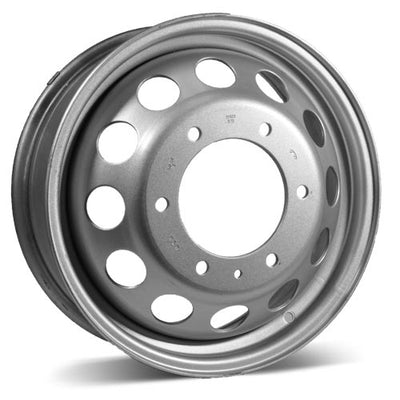 RSSW - Steel - Silver - 16" x 6", 115 Offset, 6x180 (Bolt pattern), 138.9mm HUB