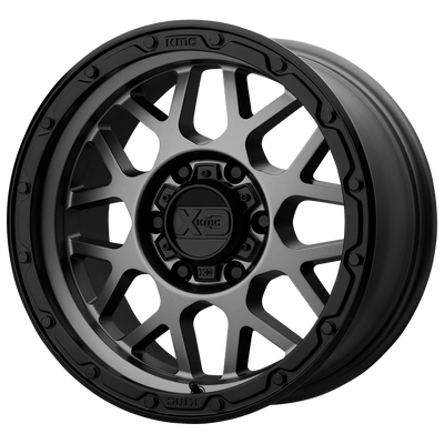 XD Series - XD135 GRENADE OR - Grey - Matte Gray Matte Black Lip - 20" x 9", 18 Offset, 6x139.7 (Bolt pattern), 106.1mm HUB