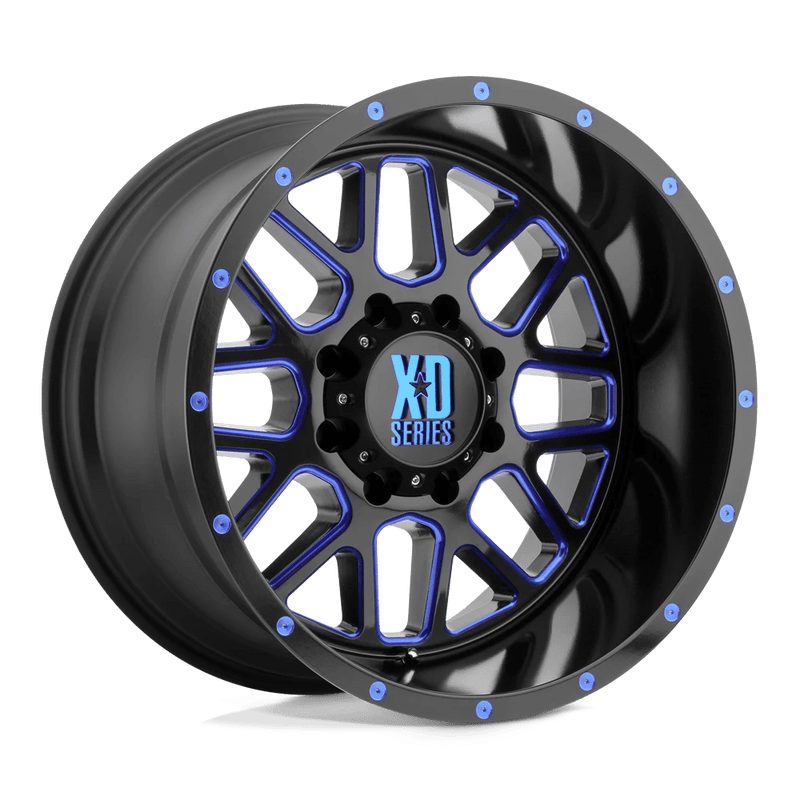 XD Series - XD820 GRENADE - Black - Satin Black Milled W/ Btcc - 20" x 9", 0 Offset, 8x165.1 (Bolt pattern), 125.5mm HUB