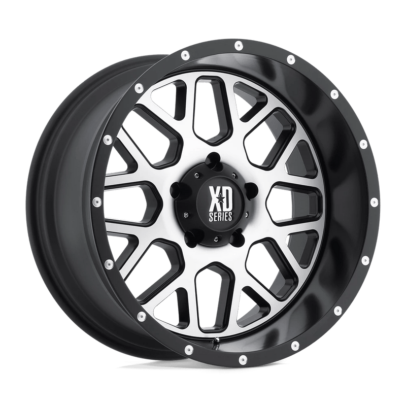 XD Series - XD820 GRENADE - Black - Satin Black W/ Machined Face - 20" x 9", 18 Offset, 6x135 (Bolt pattern), 87.1mm HUB