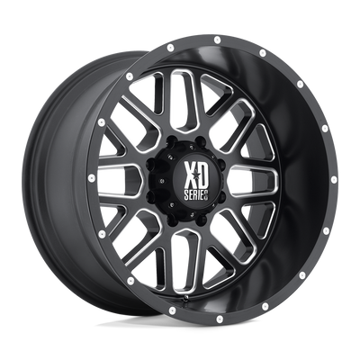 XD Series - XD820 GRENADE - Black - Satin Black Milled - 20" x 9", 18 Offset, 5x127 (Bolt pattern), 78.1mm HUB