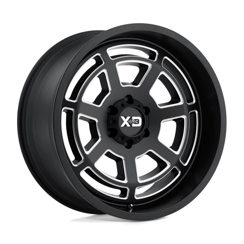 XD Series - XD824 BONES - Black - Semi Gloss Black Milled - 20" x 9", 0 Offset, 6x139.7 (Bolt pattern), 106.25mm HUB