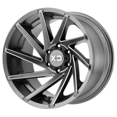 XD Series - XD834 CYCLONE - Grey - Satin Gray Milled - 20" x 12", -44 Offset, 6x139.7 (Bolt pattern), 106.1mm HUB