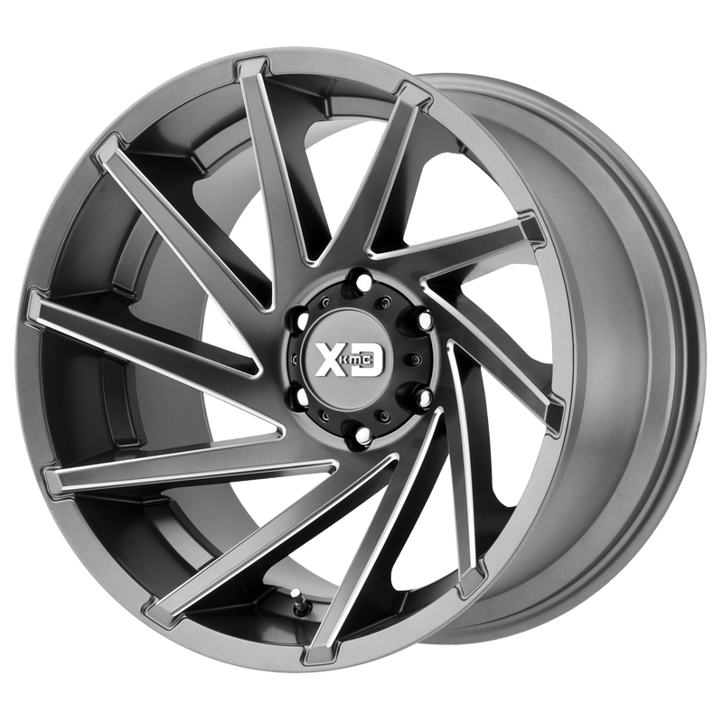 XD Series - XD834 CYCLONE - Grey - Satin Gray Milled - 18" x 9", 18 Offset, 6x139.7 (Bolt pattern), 106.1mm HUB