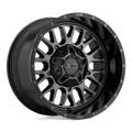 XD Series - XD842 SNARE - Black - Gloss Black W/ Gray Tint - 20" x 10", -18 Offset, 6x120 (Bolt pattern), 78.3mm HUB