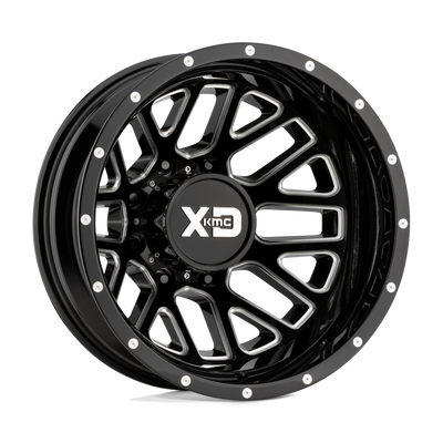 XD Series - XD843 GRENADE DUALLY - Black - Gloss Black Milled - 17" x 6.5", -155 Offset, 8x210 (Bolt pattern), 154.3mm HUB