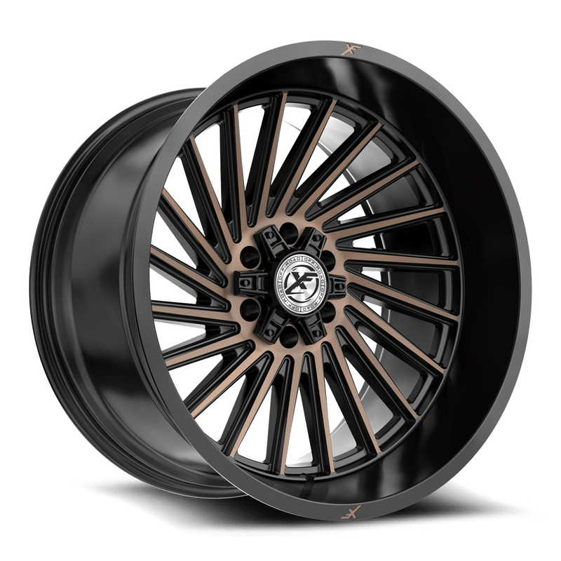 XF Off-Road - XF-239 - Black - Satin Black Dark Tint - 20" x 9", 12 Offset, 8x165.1/170 (Bolt pattern), 125.2mm HUB