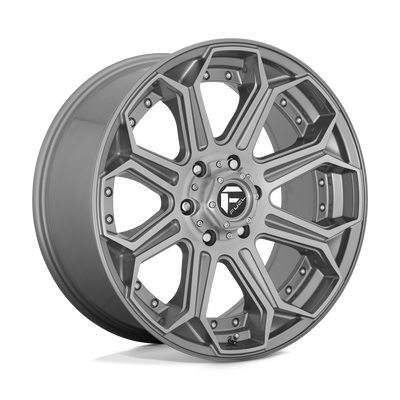 Fuel - D705 SIEGE - Gunmetal - BRUSHED GUN METAL TINTED CLEAR - 18" x 9", 1 Offset, 5x150 (Bolt Pattern), 110.1mm HUB