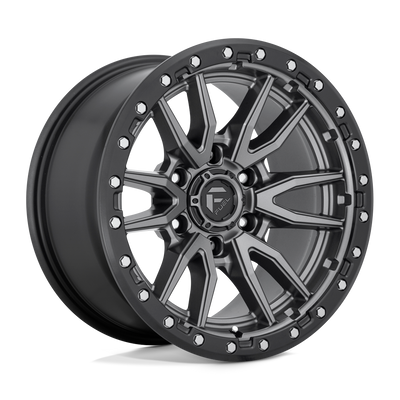 Fuel - D680 REBEL - Gunmetal - MATTE GUN METAL BLACK BEAD RING - 20" x 10", -18 Offset, 5x127 (Bolt Pattern), 71.5mm HUB