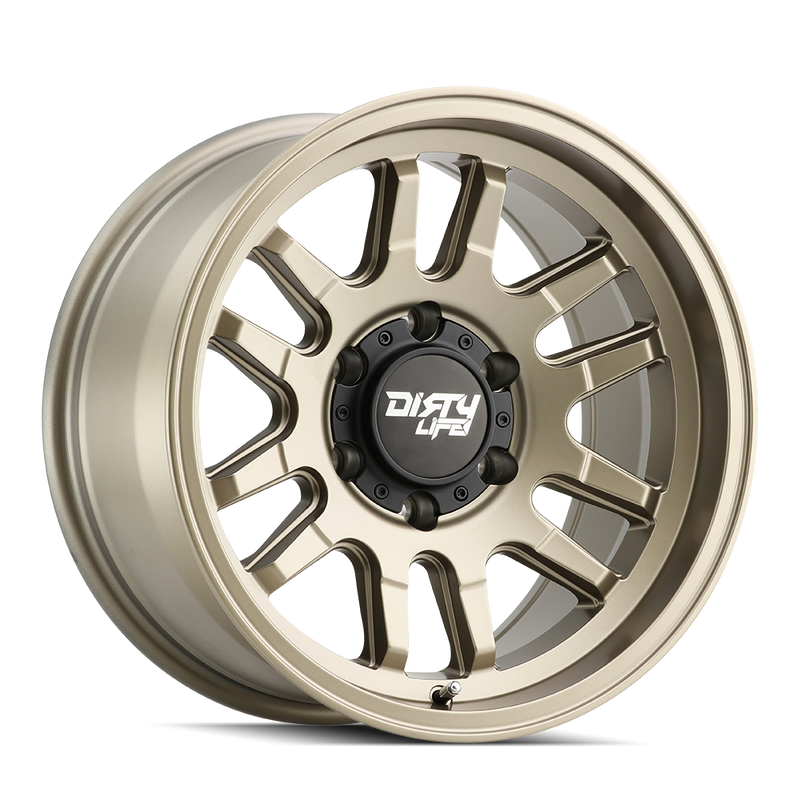 Dirty Life - CANYON - Gold - SATIN GOLD - 17" x 9", -12 Offset, 6x139.7 (Bolt Pattern), 106mm HUB