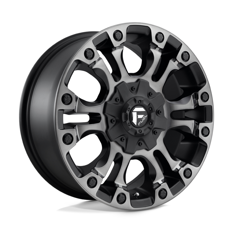 Fuel - D569 VAPOR - Black - MATTE BLACK DOUBLE DARK TINT - 20" x 9", 20 Offset, 8x165.1 (Bolt Pattern), 125.1mm HUB