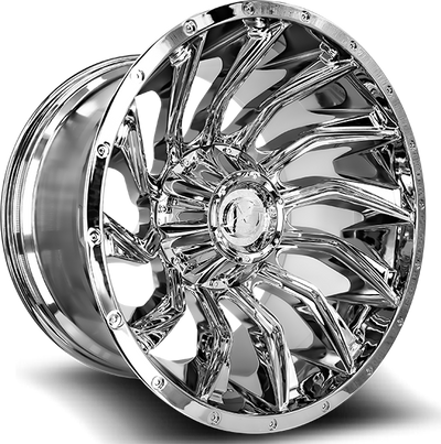 XF Off-Road - XF-224 - Chrome - 24" x 14", -76 Offset, 5x127/139.7 (Bolt pattern), 78.10mm HUB