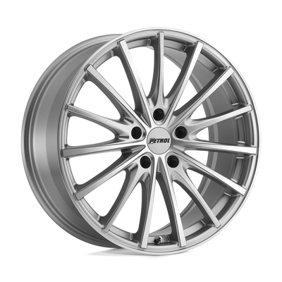 Petrol Wheels - P3A - Silver - SILVER WITH MACHINED CUT FACE - 18" x 8", 40 Offset, 5x108 (Bolt Pattern), 72.1mm HUB