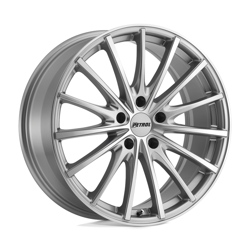 Petrol Wheels - P3A - Silver - SILVER WITH MACHINED CUT FACE - 18" x 8", 40 Offset, 5x108 (Bolt Pattern), 72.1mm HUB