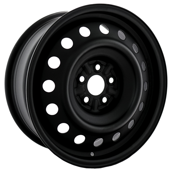 Envy Wheels - NX4 STEEL WHEEL - Black - FLAT BLACK - 16" x 6.5", 45 Offset, 5x100 (Bolt Pattern), 54.1mm HUB