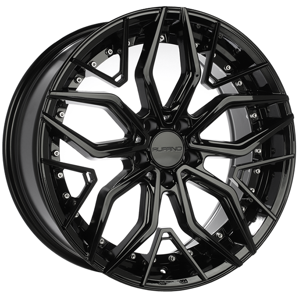 Ruffino Wheels - VF1 - Black - Gloss Black - 19" x 8.5", 35 Offset, 5x114.3 (Bolt Pattern), 73.1mm HUB